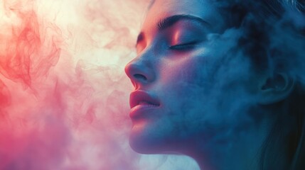 Fototapeta premium Pastel tones with an ombre effect, softly blending hues