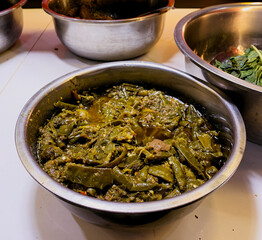 one of the menus in the Padang cuisine restaurant