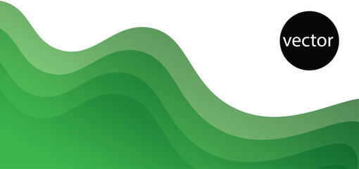 Fototapeta premium Green banner background. Vector abstract graphic design. Abstract white and green modern background. 