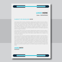 Professional letterhead template design for business project.