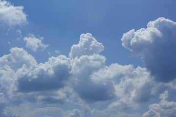 
It's a blue sky with puffy clouds