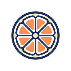 Obraz premium ORANGE ICON WITH FLAT COLOR