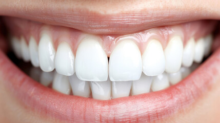 bright smile showcasing healthy, white teeth emphasizes importance of dental hygiene and regular check ups. Maintaining oral health is essential for overall well being