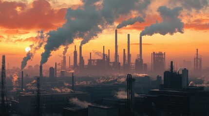 Obraz premium The Industrial Landscape From Factories to Adva