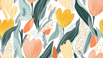 Fototapeta premium Floral Pattern Seamless Design