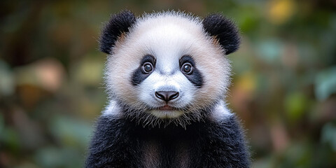 Obraz premium Panda and Christmas.