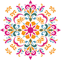 Colorful floral mandala