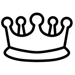 Crown doodle vector isolated on white background