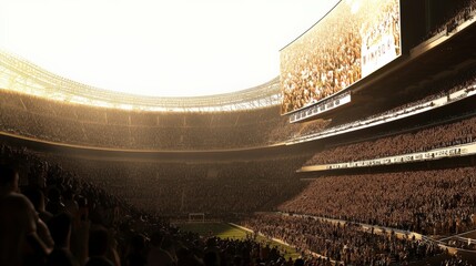 Obraz premium Majestic Sports Stadium at Sunset