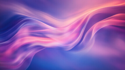 Fototapeta premium Ethereal waves of color blend harmoniously in a dreamy sunset sky backdrop