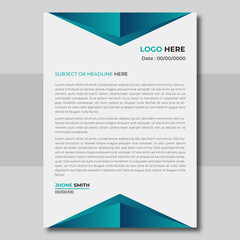 Modern corporate letterhead template design
