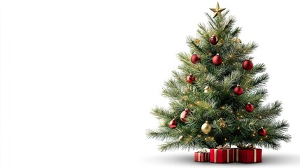 A beautifully decorated Christmas tree, ready to bring joy to the festive season..