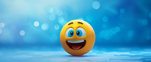 Naklejka premium emojis with bluebackground mambodancerface