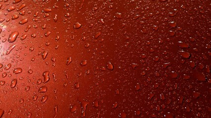 red water drops