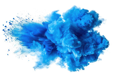 Fototapeta premium Abstract blue ink swirl