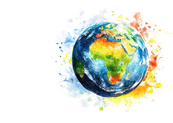 Earth watercolor art