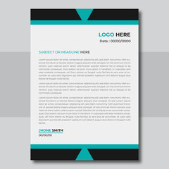 Professional letterhead template design for business project.