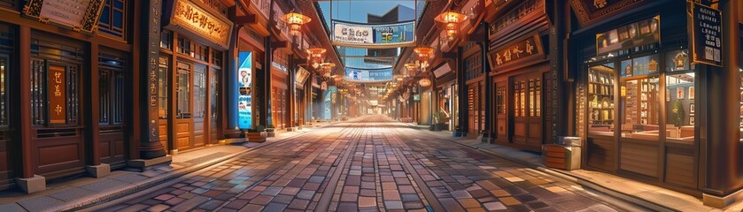 Obraz premium A vibrant street in the heart of a futuristic city