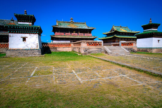 Erdene Zuu Monastery, earliest surviving Buddhist monastery in Mongolia, affiliated with Gelug sect of Tibetan Buddhism, part of Orkhon Valley Cultural Landscape, UNESCO, Ovorkhangai, Karakorum