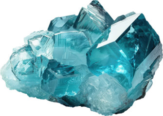 Blue crystal cluster