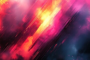 Abstract digital art with vibrant colors and glowing lines.