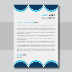 Modern corporate business letterhead design template