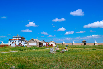 Erdene Zuu Monastery, earliest surviving Buddhist monastery in Mongolia, affiliated with Gelug sect of Tibetan Buddhism, part of Orkhon Valley Cultural Landscape, UNESCO, Ovorkhangai, Karakorum
