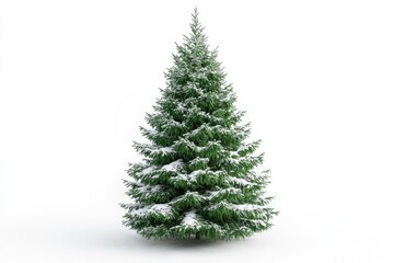 christmas tree isolated  Beautiful christmas tree isolated on white background   studio shot