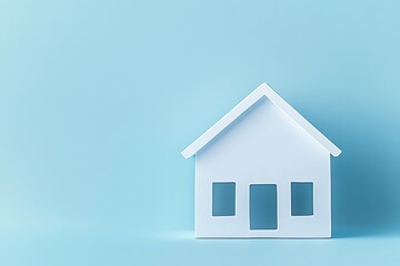 White House on a Blue Background