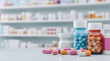 Holographic 3D Display of Medication Bottles and Capsules in a Modern Pharmacy Setting