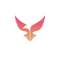abstract eagle logo design