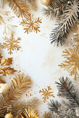 New Year banner, Christmas background.