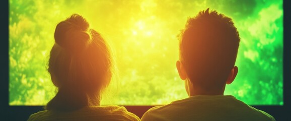 Family Engaging with Holographic Autumn Activities in a Cozy Living Room