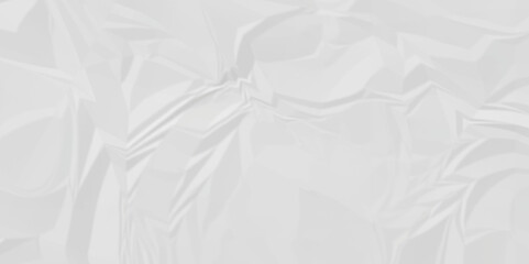 Obraz premium Empty White color crumple paper texture pattern abstract background. Crumpled white paper abstract shape background with space paper for texture.