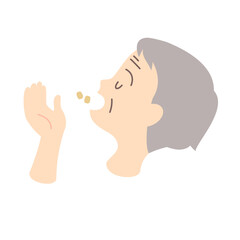 サプリを摂取する恒例の女性