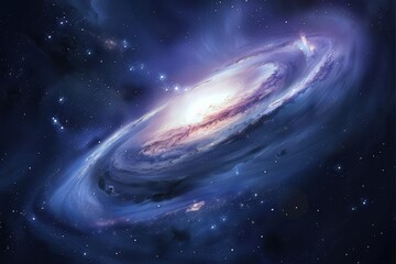 Majestically spiraling galaxy with vivid colors and intricate details.