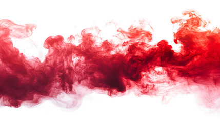 red smoke on white