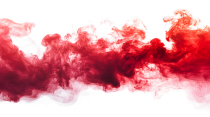 red smoke on white