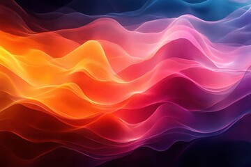 Obraz premium Abstract glowing waves in vibrant colors.
