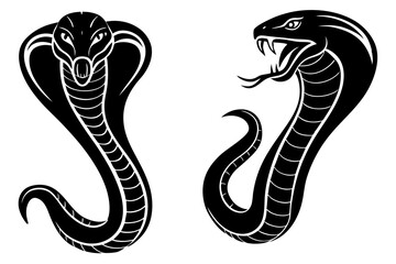 cobras silhouette vector illustration