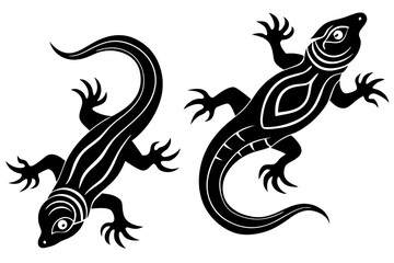 lizards design silhouette vector illustration