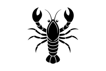 modern lobster design silhouette vector illustration