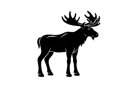 recommend clip art: moose design silhouette vector illustration