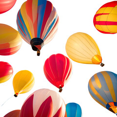 Fototapeta premium hot air balloon on the white background 