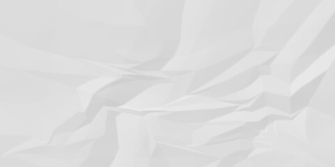 White color crumple paper texture pattern abstract background. Crumpled white paper abstract shape background with space paper for texture.