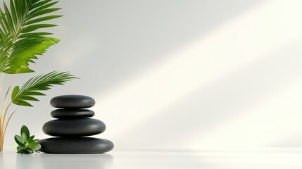 Obraz premium Zen Stones Minimalist Background