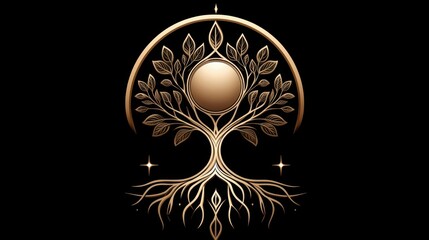 Golden Tree of Life Symbol