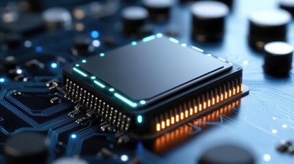 CPU Chip On Motherboard