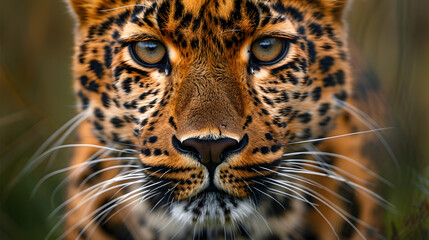 Obraz premium close up portrait of a leopard head