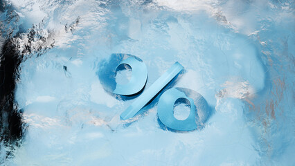 3d percent in ice sale frost winter number 90% 50% 30%